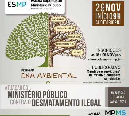 MP/MS divulga dados do programa DNA Ambiental nesta sexta-feira