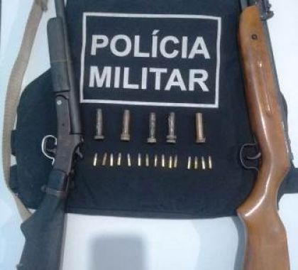 PM de Nioaque prende homem por porte ilegal de arma de fogo de uso restrito