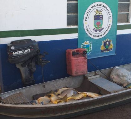 PMA de Miranda realiza apreensões durante piracema no rio Miranda