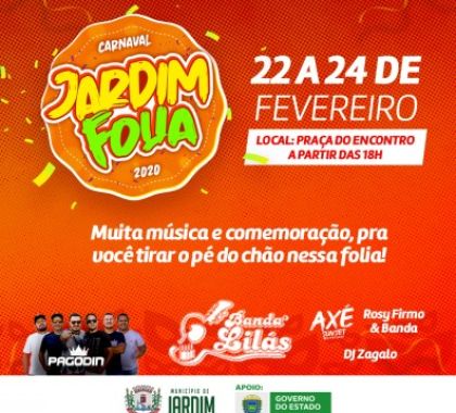 Jardim Folia divulga programação para o Carnaval