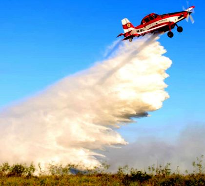 Força-tarefa controla focos de incêndio na região do Paraguai-Mirim no Pantanal