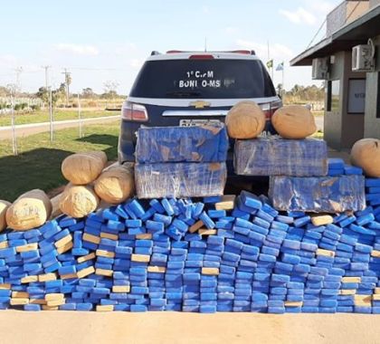 Polícia Militar apreende mais de 600 quilos de maconha em Bonito