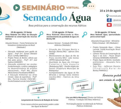 IASB promove Seminário Virtual Semeando Água