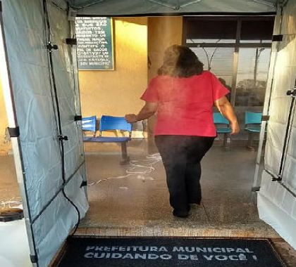 Miranda instala tendas de desinfecção nos hospitais e UBS's da cidade