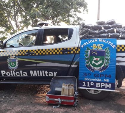 Mulher é presa com 21 kg de drogas durante abordagem em distrito de Jardim