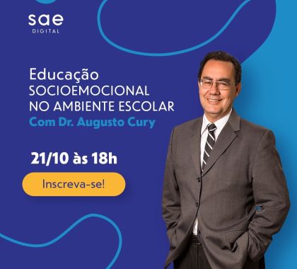 Augusto Cury ministra palestra sobre educação socioemocional em evento gratuito