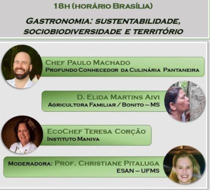 Chef Paulo Machado participa de live sobre gastronomia e sustentabilidade