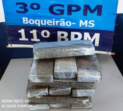 Mais de 14 kg de maconha são apreendidos no distrito de Boqueirão em Jardim (MS)