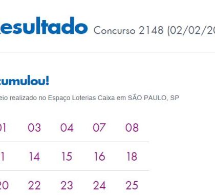 Resultado Concurso 2148 Lotofácil; Prêmio acumula em R$ 3,5 milhões