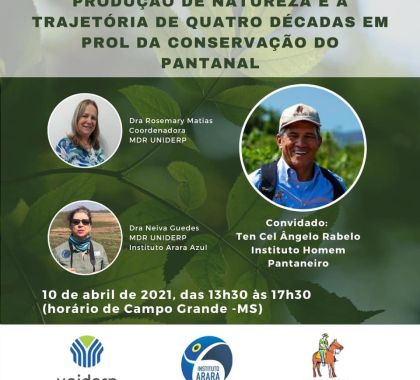 Conservação do Pantanal é tema de Live no próximo sábado