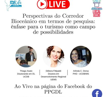 Turismo no Corredor Bioceânico é tema de Live nesta quinta