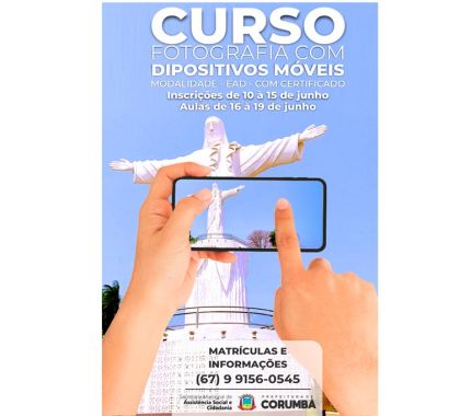 Corumbá sedia curso online gratuito de fotografia com dispositivos móveis