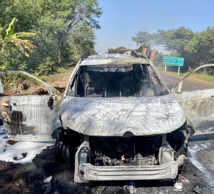 Pane elétrica pode ter sido causa de incêndio em veículo na BR-060, em Jardim