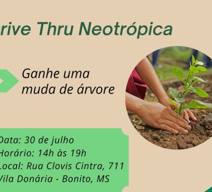 Fundação Neotrópica realiza drive thru de doação de mudas em Bonito