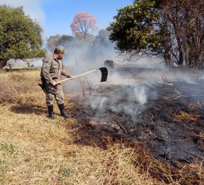 Área de grande risco de incêndio no Pantanal tem fogo controlado pela PMA