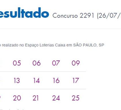 Resultado Concurso 2191 Lotofácil; 11 apostas dividem prêmio de R$ 1,5 milhão