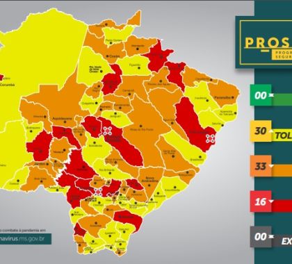 Bonito segue na bandeira vermelha do Prosseguir; confira novo mapa