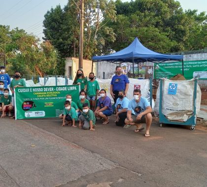 Moradores de Jardim participam do Dia Mundial da Limpeza