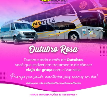 Empresa de transportes em Bonito promove ação durante Outubro Rosa