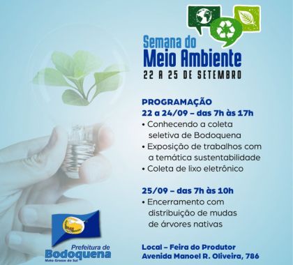 Bodoquena realiza Semana do Meio Ambiente com foco na preservação