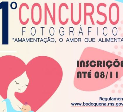 Prefeitura de Bodoquena realiza concurso de fotografia sobre amamentação