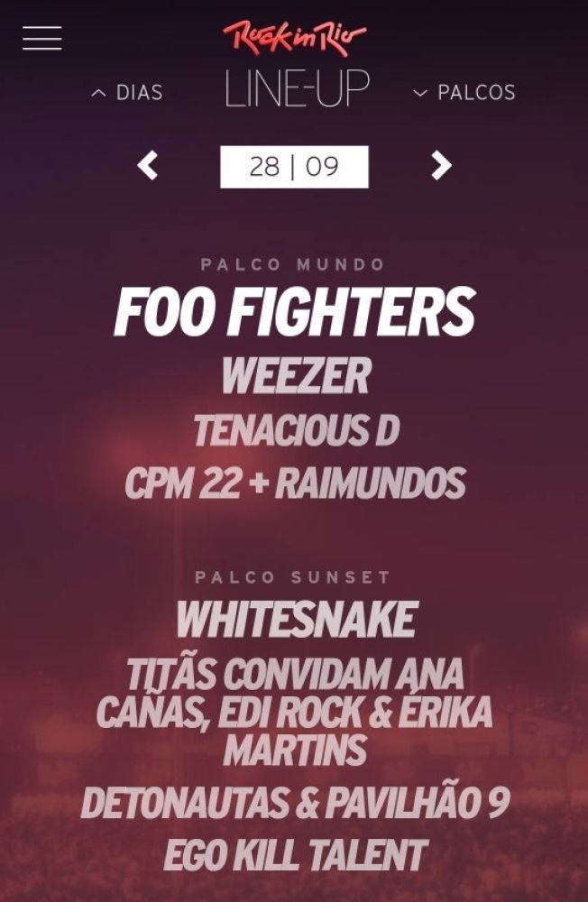 Foo Fighters Brasil on X: Line up fechado!!! Quem curtiu?? https